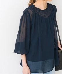 Spick & Span/シャーリングギャザー楊柳ブラウス/506059956