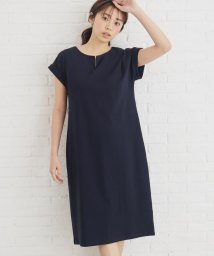 index(インデックス)/≪XS－LLsize≫ スムースジャージキーネックワンピース【UVケア/接触冷感/洗濯機洗い可】/ネイビー（094）