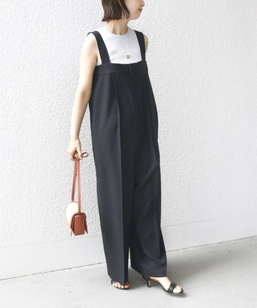 〈手洗い可能〉ワイド サロペット ◇ 