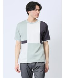 TAKA-Q/切替 フェイククルーネック半袖Tシャツ メンズ Tシャツ カットソー カジュアル インナー トップス ギフト プレゼント/506060407