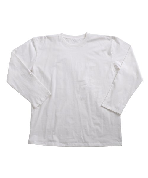 ZIP FIVE(ジップファイブ)/プレーン長袖Tシャツ 無地ロンT/ホワイト