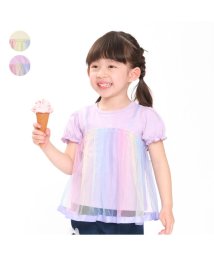 HUNGRY HEART/【子供服】 t/mini (ターカーミニ) レインボーチュールキャミレイヤード風半袖Tシャツ 80cm～130cm K42804/506060489