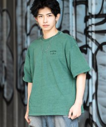 Rocky Monroe(ロッキーモンロー)/KANGOL カンゴール Tシャツ 半袖 メンズ レディース カットソー オーバーサイズ ビッグシルエット リラックス ゆったり クルーネック ロゴ刺繍 ワンポ/グリーン