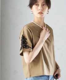 SHIPS WOMEN/〈手洗い可能〉* 配色 刺繍 デザイン ショート スリーブ TEE ◇/506060510