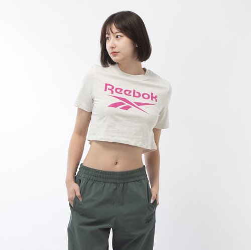 Reebok(Reebok)/ビッグロゴ クロップTシャツ / REEBOK IDENTITY BIG LOGO CROP TEE /グレー