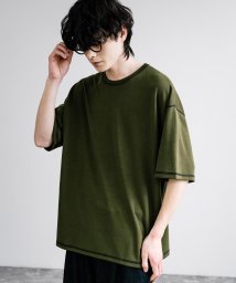 Rocky Monroe/Tシャツ ステッチ 半袖 メンズ レディース カットソー スムース 配色 オーバーサイズ ビッグシルエット ゆったり クルーネック 無地 カジュアル シンプル /506060809