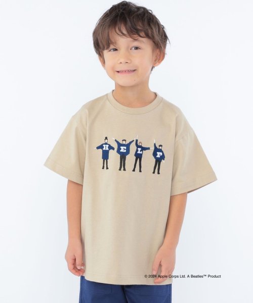 SHIPS KIDS(シップスキッズ)/SHIPS KIDS:100～130cm / 〈家族おそろい〉【THE BEATLES】TEE/ベージュ