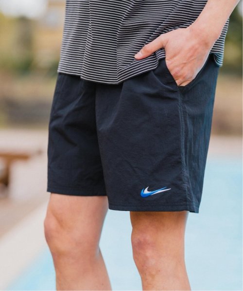 EDIFICE(エディフィス)/《再入荷》NIKE SWIM (ナイキ スイム) 別注 スウッシュ プリント ボードショーツ/ブラック