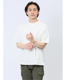 TAKA-Q(タカキュー)/ふくれストライプ クルーネック半袖Tシャツ/アイボリー