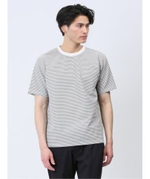 TAKA-Q/リップルマイクロボーダー クルーネック半袖Tシャツ メンズ Tシャツ カットソー カジュアル インナー トップス ギフト プレゼント/506061253