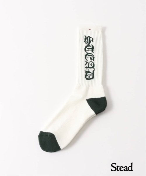 J.S Homestead(ジャーナルスタンダード　ホームステッド)/【J.S.Homestead / Stead】LOGO SOCKS/ホワイト