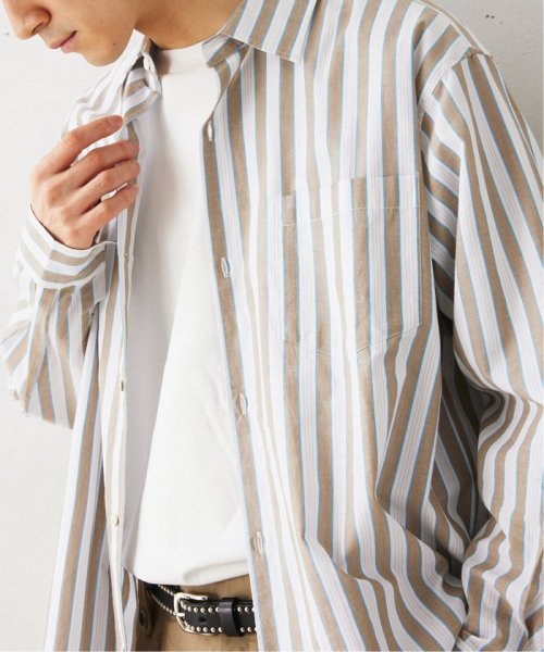 JOURNAL STANDARD relume Men's(ジャーナルスタンダード　レリューム　メンズ)/【Singla textiles】マルチストライプシャツ By India/ブラウンB