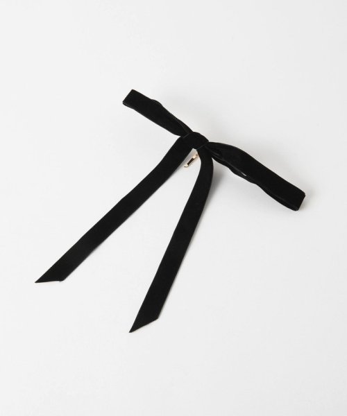 BEAUTY&YOUTH UNITED ARROWS(ビューティーアンドユース　ユナイテッドアローズ)/【WEB限定】ベルベット リボン ピン/BLACK