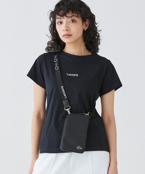 LACOSTE(ラコステ)/コンパクトブランドネームロゴTシャツ/ブラック