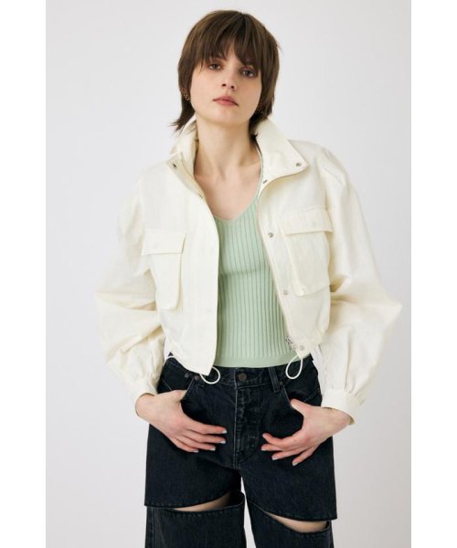 moussy(マウジー)/CROPPED CARGO ジャケット/O/WHT1