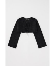 moussy(マウジー)/CROCHET カーディガン/BLK