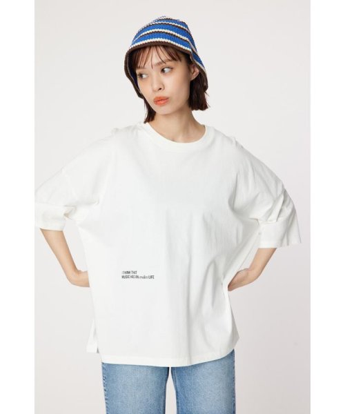 RODEO CROWNS WIDE BOWL(ロデオクラウンズワイドボウル)/MUSIC OMNIBUS Tシャツ/O/WHT1