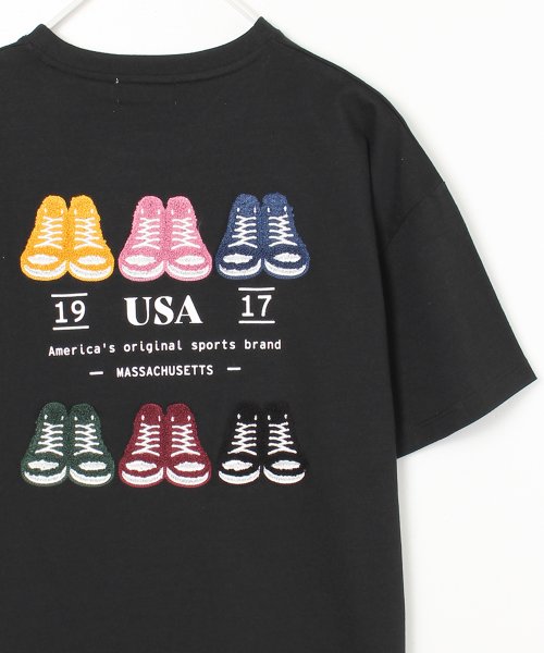 【CONVERSE/コンバース】天竺オールスターシューズさがら刺繍 半袖クルーネックTシャツ