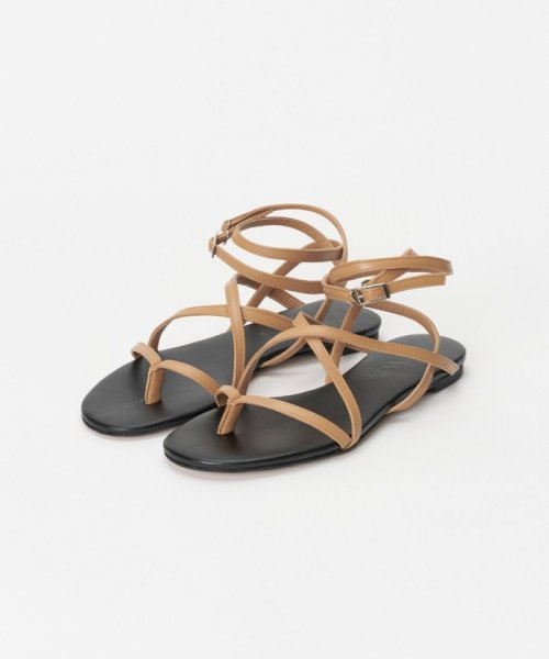 allureville(アルアバイル)/【HEWN (ヒューン)】THONG LACE－UP SANDAL/キャメル