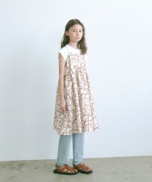 green label relaxing （Kids）(グリーンレーベルリラクシング（キッズ）)/TJ アートプリント キャミワンピース+Tシャツセット 140cm－160cm/NATURAL