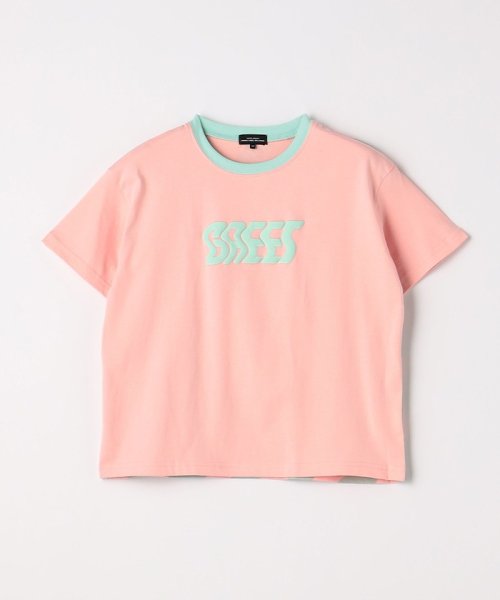 green label relaxing （Kids）(グリーンレーベルリラクシング（キッズ）)/ナミナミ リンガーTシャツ 100cm－130cm/LT.PINK