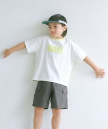 green label relaxing （Kids）(グリーンレーベルリラクシング（キッズ）)/ナミナミ リンガーTシャツ 100cm－130cm/OFFWHITE