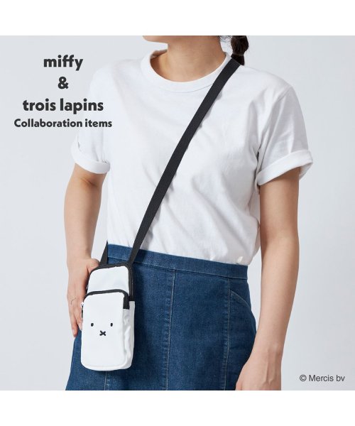 troislapins(トロワラパン)/troislapins(トロワラパン)miffy/ミッフィーコラボ スマホショルダーバッグ/オフホワイト