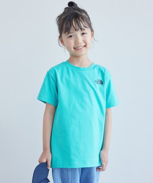 ROPE' PICNIC　KIDS(ロぺピクニックキッズ)/【KIDS】【THE NORTH FACE/ザ ノースフェイス】バックスクエアロゴTシャツ/UVケア/ライトグリーン（33）