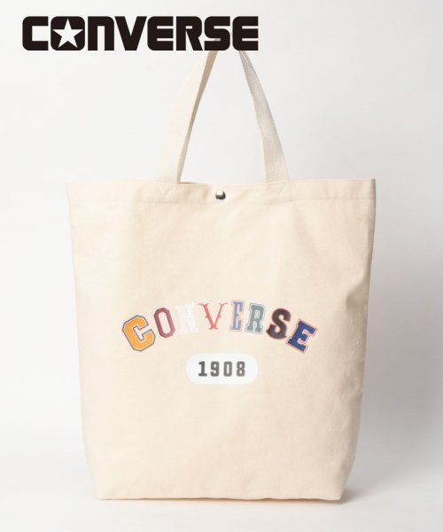 CONVERSE(CONVERSE)/CONVERSE 24SS LOGO GRAPHIC TOTE/ブルー