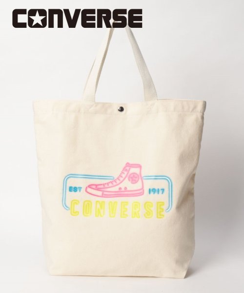 CONVERSE(コンバース)/CONVERSE 24SS LOGO GRAPHIC TOTE/ピンク