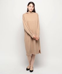 BENETTON (women)(ベネトン（レディース）)/フード付きミドル丈ニットドレス/ベージュ