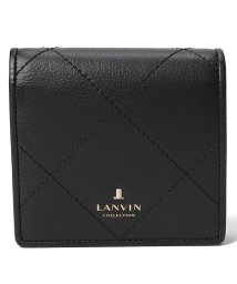 LANVIN COLLECTION(BAG)(ランバンコレクション（バッグ）)/二つ折り財布【クロワゼパース】/ブラック