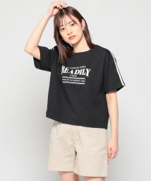 Honeys/袖ラインＴシャツ Tシャツ カットソー レディース 半袖 スポーティー ロゴ /506062170