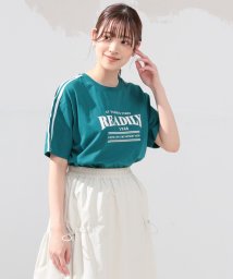 Honeys/袖ラインＴシャツ Tシャツ カットソー レディース 半袖 スポーティー ロゴ /506062170
