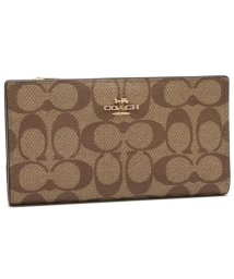 COACH/コーチ アウトレット 長財布 シグネチャー ベージュ ブラウン レディース COACH C8714 IME74/506062989