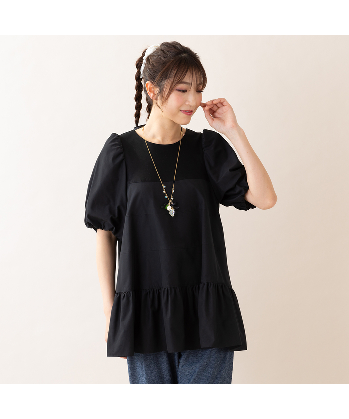 Rose Tiara 46 ゆったりカットソー チュニック オフショル Rose Tiara 46 ゆったりカットソー チュニック オフショル