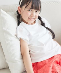 ROPE' PICNIC　KIDS(ロぺピクニックキッズ)/【KIDS】リボンスリーブTシャツ/ホワイト（10）