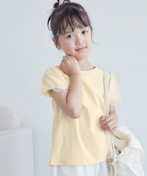 ROPE' PICNIC　KIDS(ロぺピクニックキッズ)/【KIDS】リボンスリーブTシャツ/クリーム（83）