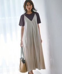 NIJYUSANKU（LARGE SIZE）(２３区（大きいサイズ）)/【洗える】リネンレーヨンストレッチ キャミソール ワンピース/ベージュ系