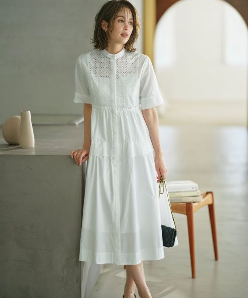 エンブロイダリーレース シャーティング ワンピース(506063335) | 組曲  