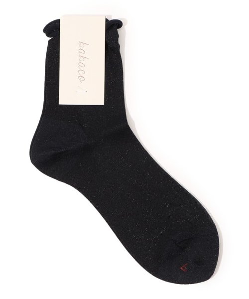 TOMORROWLAND GOODS(TOMORROWLAND GOODS)/babaco LUREX SHEER SOCKS/19ブラック