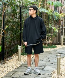 URBAN RESEARCH(アーバンリサーチ)/【予約】FUNCTIONAL WIDE LONG－SLEEVE ポロシャツ/BLACK
