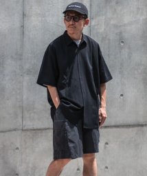 URBAN RESEARCH(アーバンリサーチ)/FUNCTIONAL WIDE SHORT－SLEEVE SHIRTS/BLACK