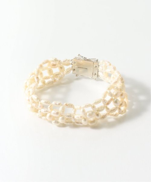 EDIFICE(エディフィス)/BLEUE BURNHAM (ブルー バーナム) WOVEN ANTIQUE PEARL BRACEL WPBRACE1/その他カラーK