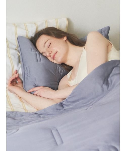 gelato pique Sleep(gelato pique Sleep)/【Sleep】ランダムロゴキルト接触冷感ピローケース/NVY