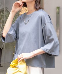 ad thie/ワイドシルエット ショート丈Tシャツ/505938004