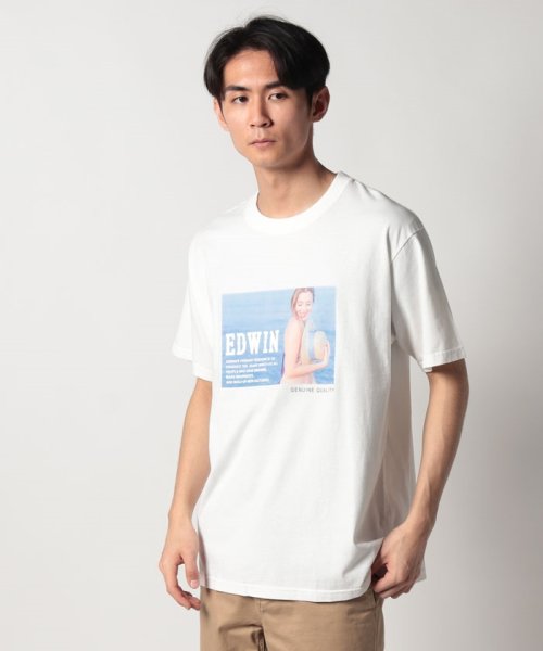 EDWIN(EDWIN)/#PRINT S/S TEE/ホワイト