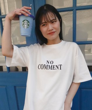 LOWYBYCORNERS/NO COMMENTプリントTシャツ/506014150