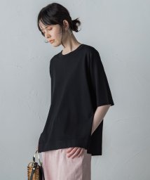 la.f...(ラ　エフ)/【大きいサイズ】VIS Tシャツニットプルオーバー≪手洗い可能≫/ブラック