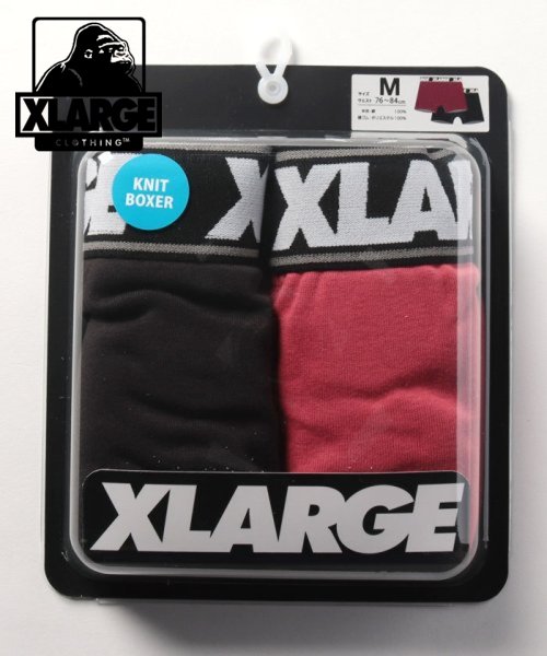 XLARGE(エクストララージ)/XL　無地2Pセット/レッド
